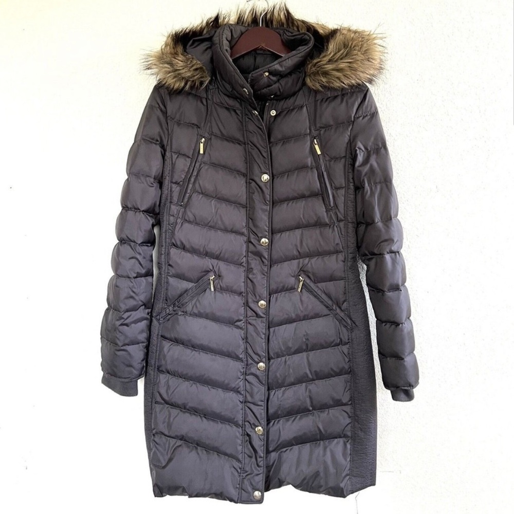 Michael Kors grey puffed jacket long M